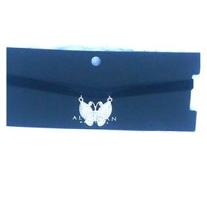 Rhinestone butterfly neckalace